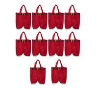 Paquete de 10 bonitas bolsas de regalo de Navidad, bolsas de vino para fiestas de vacaciones y reuniones familiares
