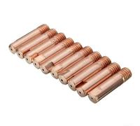 Paquete de 10 boquillas de gas de cobre M6 para soplete de soldadura MB 15AK MIG MAG | Soporte de punta de contacto de 0,6 mm, 0,8 mm, 1,0 mm, 1,2 mm, piezas de repuesto de aleación duraderas con