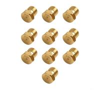 Paquete de 10 boquillas de quemador de latón M6 x 0.75 inyector de gas de baja presión para estufa de propano, calentador de agua, kit de conversión dorado