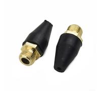 Paquete de 10 boquillas de seguridad de latón de goma para herramientas de soplado de aire, rosca macho NPT de 1/8 pulgadas, compatible con herramientas Capri, accesorios neumáticos, kit de limpieza