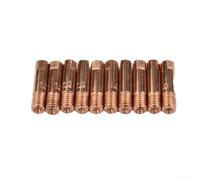 Paquete de 10 boquillas de soldadura MIG para linterna MB-15AK, puntas de boquilla de gas M6 de 0,8 mm, 1,0 mm, 1,2 mm, soporte de punta de cobre para herramientas de soldadura MIG MAG (1,0 mm)