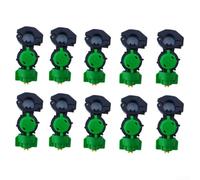Paquete de 10 boquillas pulverizadoras agrícolas montadas en tractor con clip de tubo de 22 mm y orificio de 9,8 mm para riego de alta eficiencia e incluso cobertura de cultivos, color negro