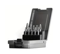 Paquete de 10 brocas giratorias con vástago universal de 6,35 mm para amoladoras eléctricas, grabado, tallado, limpieza, limpieza de doble filo, rebabas giratorias