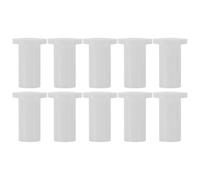 Paquete de 10 bujes de bisagra de puerta de refrigerador, insertos de | Bujes blancos de soporte para puerta de congelador de 2,11 x 1,50 x 1,50 cm, para ensamblajes de bisagras de refrigerador