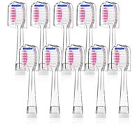Paquete de 10 cabezales de repuesto for cepillos de dientes, compatibles con Seago SG513/SG977/SGEK6/DT-K6 for cepillos de dientes eléctricos infantiles Seago(Pink)