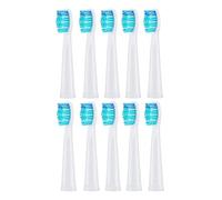 Paquete de 10 cabezales repuesto for cepillos dientes eléctricos Seago/Fairywill. Recambio cerdas for limpieza dental(10pcs white)