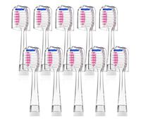Paquete De 10 Cabezales Repuesto For Cepillos Dientes Infantiles, Compatibles Con Seago SG513/SG977/SGEK6/DT-K6(Pink)