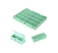 Paquete de 10 cajas de almacenamiento de componentes de plástico para piezas electrónicas, tornillos, resistencias, condensadores - 75 x 31,5 x 21,5 mm, apilable con SE