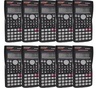 Paquete de 10 calculadoras científicas a granel, calculadora de funciones de ingeniería de 2 líneas, calculadoras de matemáticas para estudiantes, profesores, aula, escuela, escuela, suministros de