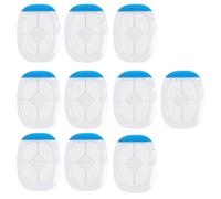 Paquete de 10 centinelas transparentes de color crema ventiladas contra la resistencia para uso diario con respaldo de pegamento reciclable, cómodos protectores de talón para caminar