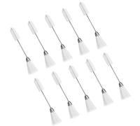 Paquete de 10 cepillos de Doble Extremo para Limpiar máquinas de Coser, con Mango de Acero Inoxidable y cerdas de Nailon; Herramienta Multifuncional para Eliminar el Polvo de teclados