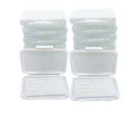 Paquete de 10 ceras dentales para aparatos ortopédicos, juego de 50 tiras de cera de ortodoncia sin perfume, sin sabor, para el cuidado de los dientes y alineadores, fundas de soporte, protectores de