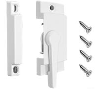 Paquete de 10 cerraduras de aleación de zinc con tornillos, diseño de acción de leva creciente para ventanas deslizantes y de doble caída, color blanco