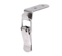 Paquete de 10 cierres de gancho de pico de pato de 90 grados, acero inoxidable, con resorte, hebilla de tensión para madera, metal, cajas de cuero, cofres de herramientas, cajones, armarios, herrajes
