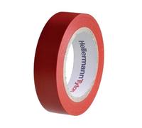 Paquete de 10 cintas aislantes, 10 m de largo y 15 mm de ancho, rojo