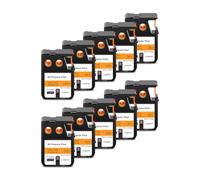 Paquete de 10 cintas de etiquetas de repuesto para 1868767 A1868767 Negro sobre naranja Cinta de vinilo autoadhesiva industrial multiuso 19 mm x 7 m Compatible con DYMO XTL-300 XTL-500