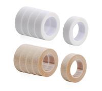 Paquete De 10 Cintas Microporosas Para Extensión De Pestañas, Cinta Autoadhesiva, Cinta Microporosa Para El Cuidado De Heridas, Cinta Deportiva Transpirable (1,25 Cm X 9 M, Blanco, Color Piel)