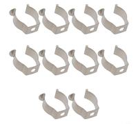 Paquete de 10 clips de rizo de acero al manganeso para almacenamiento de herramientas resistente, ganchos de herramientas de tipo abierto compatibles con asas de 6 mm a 28 mm, plata (19 mm)