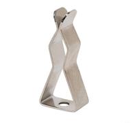 Paquete de 10 clips de rizo de resorte de acero inoxidable para tubo de calefacción por infrarrojos, abrazadera de lámpara cuadrada para garaje, cobertizo, patio, tubería de 10 x 8 mm (acero