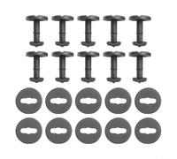 Paquete de 10 clips para alfombrillas de piso con arandelas, para BMW E36 E46 E38 E39 Series Reemplazo directo OEM 51471881521 8211941019 plástico negro