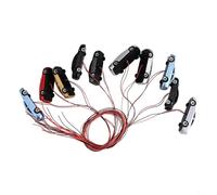 Paquete de 10 coches iluminados a escala HO 1:87-1:100 para diseño de ferrocarril, decoración de paisaje en miniatura, entusiastas de los pasatiempos, 45 x 16 x 11 mm, estilos de colores aleatorios