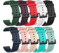 [Paquete de 10] Compatible con Cubitt Aura Smartwatch/Cubitt Aura Pro, correa de repuesto de silicona suave brillante de 22 mm para Aura/Aura Pro, para hombres y mujeres