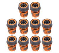 Paquete de 10 conectores de manguera de jardín, acopladores rápidos para conexiones seguras y de manguera, fabricados con plástico ABS y revestimiento de goma TPR para un uso prolongado