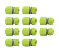 Paquete de 10 conectores de tubería de agua de jardín de plástico de 4 puntos para control de flujo flexible, fácil instalación y reemplazo, ajuste verde para patio, lavado de automóviles y sistemas