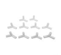 Paquete de 10 conectores en T para poste de tienda de campaña de 16 mm de diámetro interior, junta de 3 vías para camping, senderismo, toldo, jardín, soportes blancos, instalación rápida (T de 135