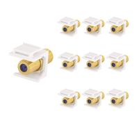 Paquete de 10 conectores Keystone RG6 para cable coaxial, tipo F, para placa de pared y panel de conexión.