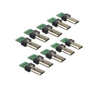 Paquete de 10 Conectores USB para Datos de Microcámaras para S2/S3 MULTI, Conector USB PCB de 15 Pines, Adaptador de Enchufe Micro-USB Plano