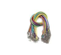 Paquete de 10 cordones trenzados de cuero PU for fabricación de joyas | Cordón Trenzado De Poliéster 1,5 Mm 2 Mm, 45 Cm 60 Cm, Negro Blanco Rojo Mixto(45cm Mix,Dia 2mm)