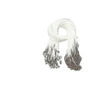 Paquete de 10 cordones trenzados de cuero PU for fabricación de joyas | Cordón Trenzado De Poliéster 1,5 Mm 2 Mm, 45 Cm 60 Cm, Negro Blanco Rojo Mixto(45cm White,Dia1.5mm)