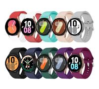 Paquete de 10 correas sin huecos compatibles con Samsung Galaxy Watch 7 6 5 4 Band 40mm 44mm, Galaxy Watch 6 4 Classic 42mm 46mm 43mm 47mm 5 Pro 45mm, 20mm Correa deportiva de silicona suave para