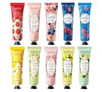 Paquete de 10 cremas de manos hidratantes diarias, loción de manos, tamaño de viaje, crema de manos profundamente nutritiva para manos secas, regalos de Navidad para el día de la madre