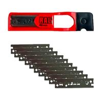 Paquete de 10 cuchillas de 48 mm en cromo para cepillos RALI 105/220 / 260 | Cuchillas originales RALI reversibles de doble filo, sin necesidad de afilado | Cuchillas para cepillo de carpintero