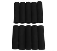 Paquete de 10 empuñaduras de espuma para equipos de fitness de 22 mm, cubiertas de tubo de esponja para máquinas de ejercicio, asas de repuesto negras antideslizantes de 4.33 pulgadas