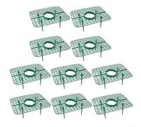 Paquete de 10 estacas de soporte para plantas de fresa, anillos de cultivo de plástico reutilizables para marcos de jaula de frutas de jardín, enrejado verde mantiene las plantas limpias y fuera del