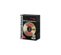 Paquete de 10 estuches de DVD negros dobles delgados