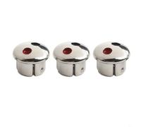 Paquete de 10 etiquetas de mango de grifo de agua fría y caliente, letreros rojos y azules para una clara diferenciación de temperatura en ejes de 6,7 mm (plata)