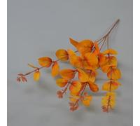 Paquete de 10 eucaliptos artificiales con temática de otoño, para montaje en pared, para decoración del hogar, sala de estar, balcón, jardín, interior y exterior (azúcar de coca)