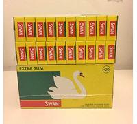 Paquete de 10 filtros de cisne precortados para cigarrillos fumadores, extra finos