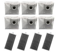 Paquete de 10 filtros de repuesto compatibles con Ecovacs Deebot X11 Pro Omni / X11 / X11 Pro Robot Aspirador, 6 bolsas desechables para polvo, 4 filtros