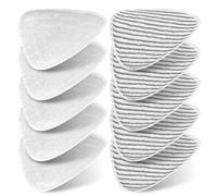 Paquete de 10 Funda de Repuesto para Limpiador a Vapor: Microfibra Duradera y Ajuste Perfecto, Lavable a Máquina Limpieza Eficaz, Para Limpiador a Vapor Vileda (Blanco, Gris)