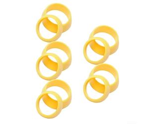 Paquete de 10 fundas antipolvo de silicona para tijas de sillín de bicicleta, compatibles con tamaños de 25 4 mm y 27 2 mm, diseñadas para mantener la tija de sillín limpia y protegida (amarillo)