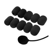 Paquete de 10 fundas de espuma para micrófono, filtro pop para micrófono, cubierta de micrófono, cubierta de espuma, protector de micrófono, parabrisas de espuma para micrófono y micrófonos de mano