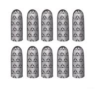 Paquete de 10 fundas para dedos móviles para juegos, tela transpirable sin costuras diseñada para soportar una entrada precisa y limitar la acumulación de humedad (plateado)