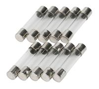 Paquete de 10 fusibles SeKi 0,4 A (400 mA), 6 x 30 mm, lento; fusible de cristal de 250 V