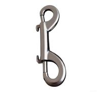 Paquete de 10 ganchos de metal de doble extremo, aleación de zinc, clips de presión con resorte para atar cuerda segura y colgar cubo en establos jardines (89 mm)