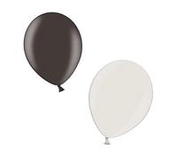 Paquete de 10 globos de látex de 12 pulgadas de Toyland® en blanco y negro - Decoraciones para fiestas